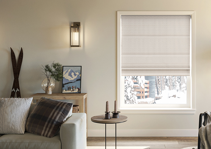 Dew Drop, Metallic Taupe - Motorised Roman Blind - Image 3